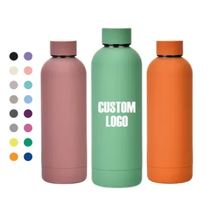 Stainless Steel Small Mouth Water Bottle Outdoor Sports Travel Drink Thermos Flask With Lid For Promotion