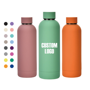 Botella de agua de boca pequeña de acero inoxidable para deportes al aire libre, termo de bebida de viaje con tapa para promoción - Product Image 1