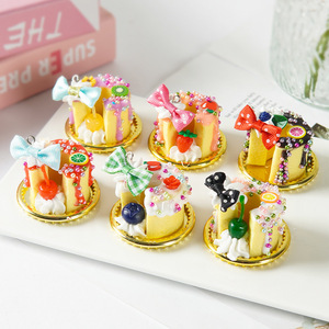 Miniature simulation cream cake <b>roll</b> dessert cupcake model, simulation food keychain, bag, <b>backpack</b> pendant - Product Image 2