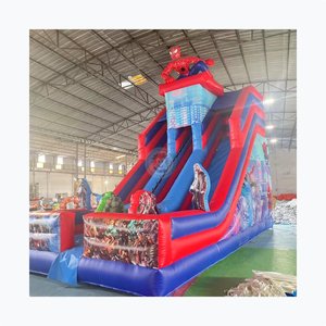 Toboggan gonflable Spiderman de dessin animé, jeux de glisse commerciaux, toboggan de fête - Product Image 2