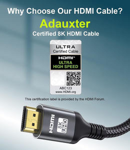 OEM 8K Ultra HD 8K 60Hz 1M 1,5 m 2m 3M <span class=keywords><strong>5M</strong></span> Alta velocidad 48gbps 8K <span class=keywords><strong>HDMI</strong></span> 2,1 Cable para Hdtv - Product Image 2