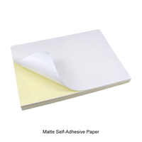 Kertas Stiker A4 Matte Self Adhesive, Lapisan Pelindung Kuning, Lembar Label yang Dapat Dicetak untuk Printer Laser & Inkjet