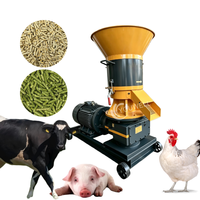 Machine à granulés d'aliments portative sur roues pour usage domestique et agricole (poulets, canards, oies, bovins, porcs, moutons, lapins)