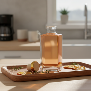 高級クラシックフロストワイングラス 100ml スクエアスクリューキャップ カスタム刻印ラベル包装 空き瓶 - Product Image 1