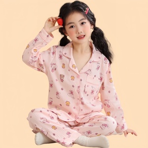 Pijamas Kawaii Crayon Shin-Chan De Vaca, Ropa De Dormir De Anime Japones Y2k Para Nina Pantalones De Manga Larga De Algodon A La Moda Ropa De Descanso Fina