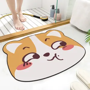 Alfombra de baño absorbente de barro de diatomeas, Alfombra de baño de secado rápido, Felpudo de entrada antideslizante, alfombra de baño personalizada, alfombrilla antideslizante para Baño