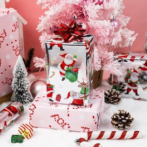 Yarcony Christmas <b>Wrapping</b> <b>Paper</b> Roll 17 In X 33 Ft Double Side Reversible Santa Theme Gift Wrap For Holiday Crafting - Product Image 6