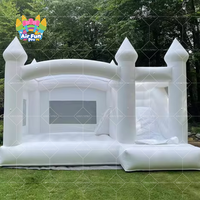 AirFunPro Jolie 13x13x11ft Adultes Blanc Mariage Intérieur Extérieur PVC Bâche Eco-Friendly Gonflable Castle Bounce House