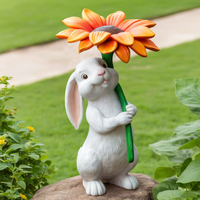 Décoration de bureau à la maison résine artisanale lapin drôle lisant un livre Figurine cadeau de vacances créatif Statue