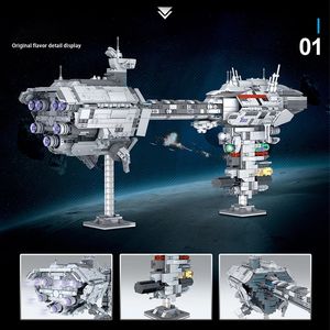 Mork 032001 MOC <span class=keywords><strong>Star</strong></span> Plan nave Nebulon-B scorta fregata medica modello fai da te giocattoli di assemblaggio in plastica set di blocchi di mattoni - Product Image 3
