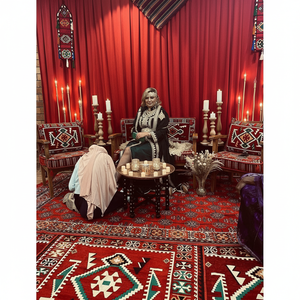 Décoration de siège de salon au henné de style traditionnel oriental Meubles de maison tuftés avec fonctions de rangement pour le salon - Product Image 3