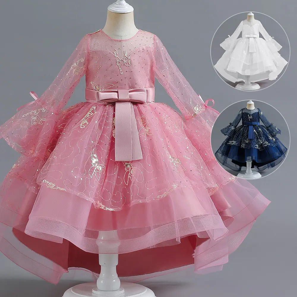 Vestidos de lujo para niñas de 4 a 10 años, vestido de Fiesta grande, de princesa, para cumpleaños