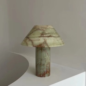 Lampe cosmétique à led en pierre naturelle et marbre pour décoration, <span class=keywords><strong>magasin</strong></span> de meubles postmodernes pour hôtel et salon, lampe de table en marbre blanc - Product Image 5