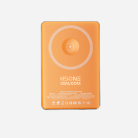 Batería Externa Magnética Mini del Tamaño de una Tarjeta de Crédito W002L con Celda Semi-Sólida de 8000mAh para Teléfono y Reloj, Luz Indicadora de Estado Tricolor