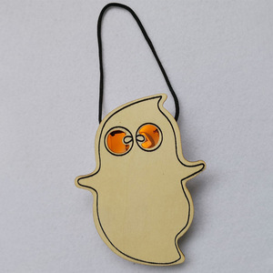 Décoration d'Halloween : Lanterne fantôme, crâne, citrouille, pendentif en bois pour fêtes d'intérieur - Product Image 2