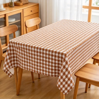 Nappe Moderne Imprimée Pied-de-Poule Élégante Réutilisable en Lin pour Salle à Manger, Banquet, Mariage, Décoration de Fête à Domicile