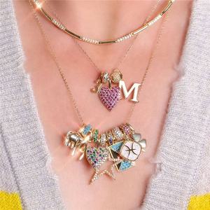 Personalized nel kişiselleştirilmiş charms 925 gümüş birthstone gökkuşağı kolye özel kolye - Product Image 4