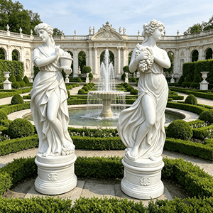 Scultura d'<span class=keywords><strong>Angelo</strong></span> in Marmo Bianco Personalizzata per Giardino, Statua <span class=keywords><strong>di</strong></span> <span class=keywords><strong>Angelo</strong></span> a Grandezza Naturale per Esterni - Product Image 4