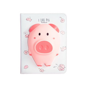 Carnet de dessin animé en forme d'animal, couverture en cuir, 100 feuilles, pour enfants et étudiants, mini, mignon, kawaii, pour colorier, coffret cadeau - Product Image 2