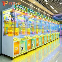 Machine à pinces pour attrape-jouets, compatible Apple Pay, de bonne qualité, pour salons professionnels, fêtes, mariages et événements en ligne, avec acceptation de pièces et billets.