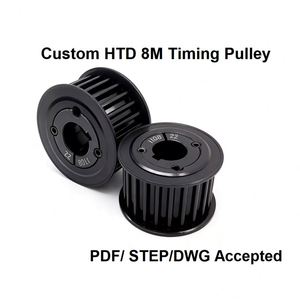 Polea de sincronización 1008 Taper Lock HTD 8M 30T, 20-50mm de ancho, 12-50mm de diámetro interior, acero, OEM, para máquinas de embalaje y transportadores - Product Image 1