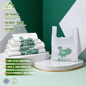 Online Wholesale Custom Eco Friendly Biodegradable Cornstarch Plastic Shopping Business Promotion Bags