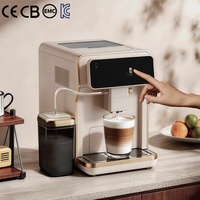Cafetera Automática de Doble Caldera, 7 Bebidas, Pantalla Táctil, Tanque de 1.5L, Tolva de 200g, 15 Bares de Presión