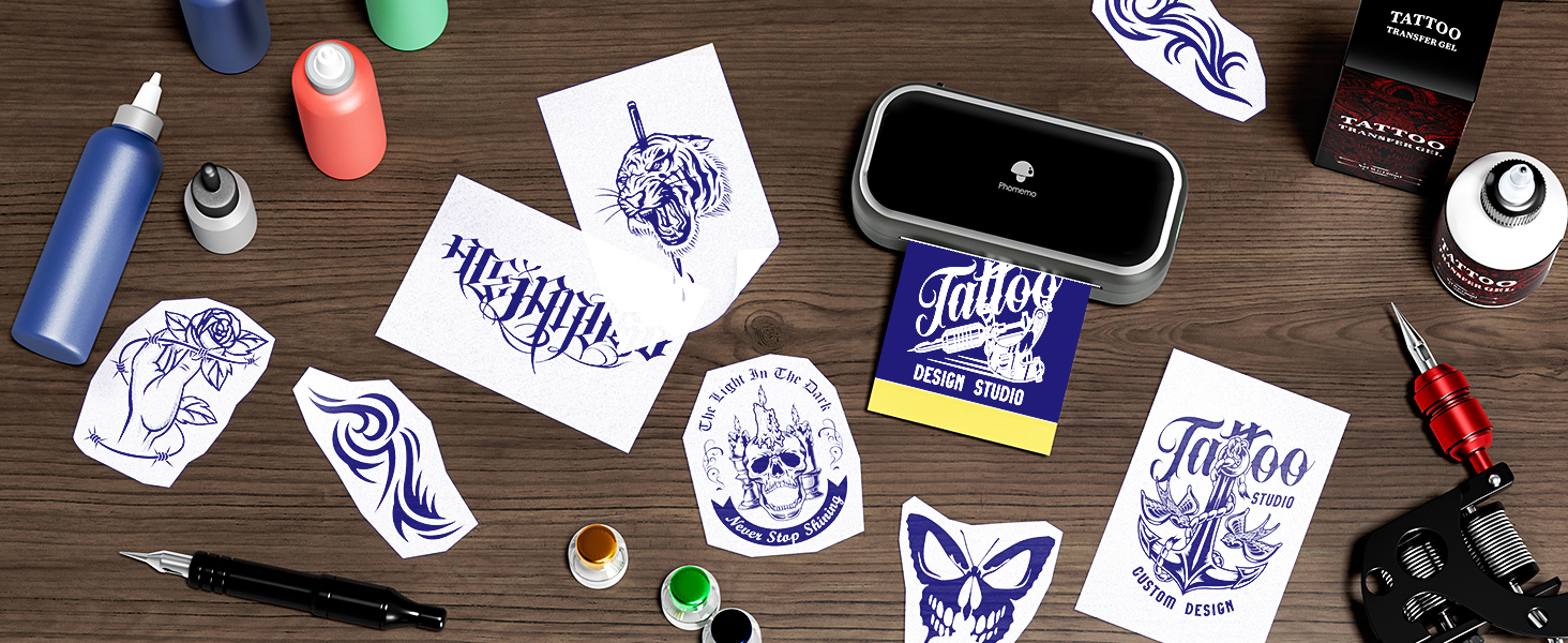 TP31 Mini Pocket Wireless Tattoo Stencil Printer - Bluetooth Photo