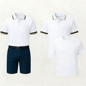 Conjuntos de Camiseta o Polo Lisa y Pantalones Cortos de Dos Piezas para Hombre, Estilo Urbano, Tallas Grandes, Impresión Personalizada al por Mayor - Product Image 2