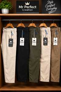 Pantalones Cargo de Algodón para Hombre con Bolsillos Laterales Utilitarios, Cintura Elástica, Corte Relajado, Costuras Duraderas y Estilo Moderno para el Día a Día - Product Image 5