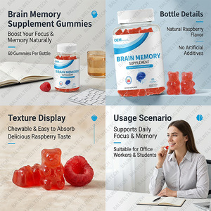 Gomitas para la Memoria Cerebral de Marca Privada OEM, Fabricante de Gomitas de Venta Caliente, Suplemento para Mejorar la Memoria, Suplemento Natural para la Memoria Cerebral - Product Image 5