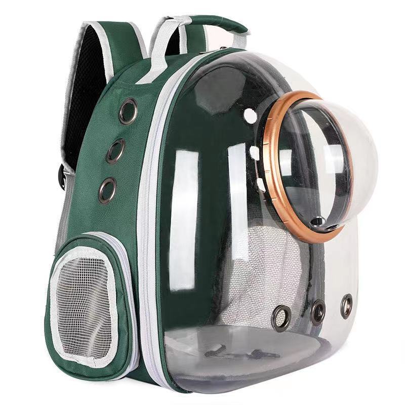 New portable and breathable cat and dog small pet backpack with three outlets for outdoor travel