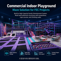 Équipement d'escalade intérieur commercial, zone sportive aux couleurs violet et rouge, obstacles, fosse à mousse pour projets de concessionnaires CE ASTM