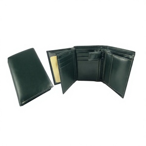 Portefeuille court ouvert en cuir véritable pour homme, écologique, imperméable, avec broderie personnalisée motif étoile et lettres - Product Image 1