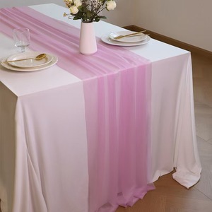 Sang trọng romancetable <span class=keywords><strong>Runner</strong></span> Bali gạc xếp li Khăn trải bàn cho tiệc cưới buổi tối khăn ăn và placemats bán buôn trang trí - Product Image 6