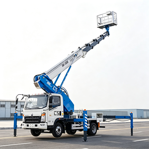 Camión Elevador Telescópico Rosa y Blanco Tipo <span class=keywords><strong>Barbie</strong></span>, Plataforma <span class=keywords><strong>de</strong></span> Trabajo Aérea Hidráulica HOWO 4x2 para Mantenimiento Eléctrico - Product Image 6