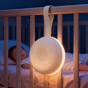 Machine sonore de sommeil de bruit blanc Portable de haute qualité avec dispositif de thérapie sonore de lumière de nuit d'aide au sommeil de bébé - Product Image 1