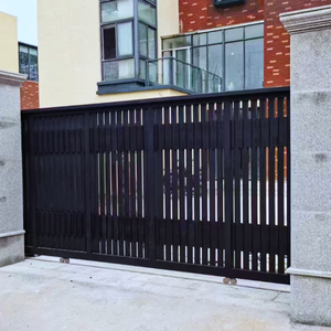 מורדן יוקרה בסגנון אלומיניום שער חשמלי 3d מודגם מחסום חצר חיצונית לחניה וכניסה שער וילה אלגנטית - Product Image 1