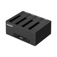 محطة تكثير الأقراص الصلبة MAIWO K3084CL بـ 4 فتحات SATA، محول USB-C خارجي بسرعة 5 جيجابت/ثانية، لقراءة وكتابة الأقراص الصلبة 2.5/3.5 بوصة، بدون الحاجة لأدوات، مصنوعة من البلاستيك