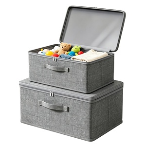 Organizador de Sábanas Plegable de Tela Catiónica, Contenedores de Almacenamiento para Ropa de Cama, Organizador de Armario de Tela Catiónica - Product Image 1