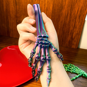 Cadeau d'Halloween : Jouet doigt en plastique imprimé en 3D, crâne personnalisé, à mouvement libre, décoration d'intérieur, nouveauté, jouets farfelus pour enfants - Product Image 4