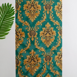 Papel pintado 3D verde oscuro sala de estar dormitorio Hotel lujo decoración del hogar papel pintado impermeable estilo europeo - Product Image 2