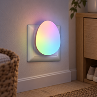 Lampe de nuit LED à changement de couleur RVB, lampe de nuit décorative à brancher avec 7 couleurs, conception personnalisée OEM