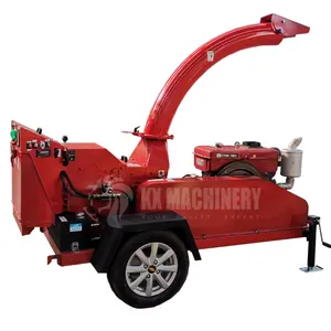 Máquina trituradora de ramas de madera residual adjunta a tractor de alta productividad para planta de fabricación