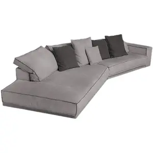 Sofá de canto cinza claro veludo, alta qualidade, 3 assentos, sala de estar, sofá de canto