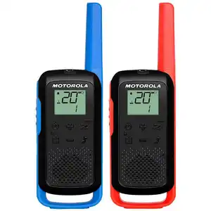 T62 Motorola Talkie-walkie portable Interphone numérique Aventures en plein air 16 canaux Radio de communication à portée de 8 km (Twin Pack)