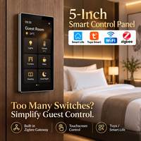 Panneau de commande intelligent Tuya 5 pouces, contrôleur de maison intelligente Zigbee, écran tactile, WiFi, LAN, RS485, commande vocale, panneau mural, US