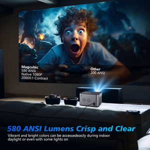 Proyectores Magcubic Proyector Cantidad de luz Gris <span class=keywords><strong>Led</strong></span> Oem Switch Artículo de alimentación Proyector láser - Product Image 4