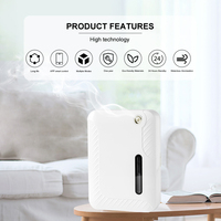 Diffuseur d'arômes intelligent commercial de 200 ml sans eau, à huile essentielle, alimenté par batterie, mural, pour la maison, l'hôtel