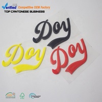 Patchs de vêtements en gros lettre personnalisée Logo étiquettes de transfert de chaleur en silicone 3D souple pour t-shirt